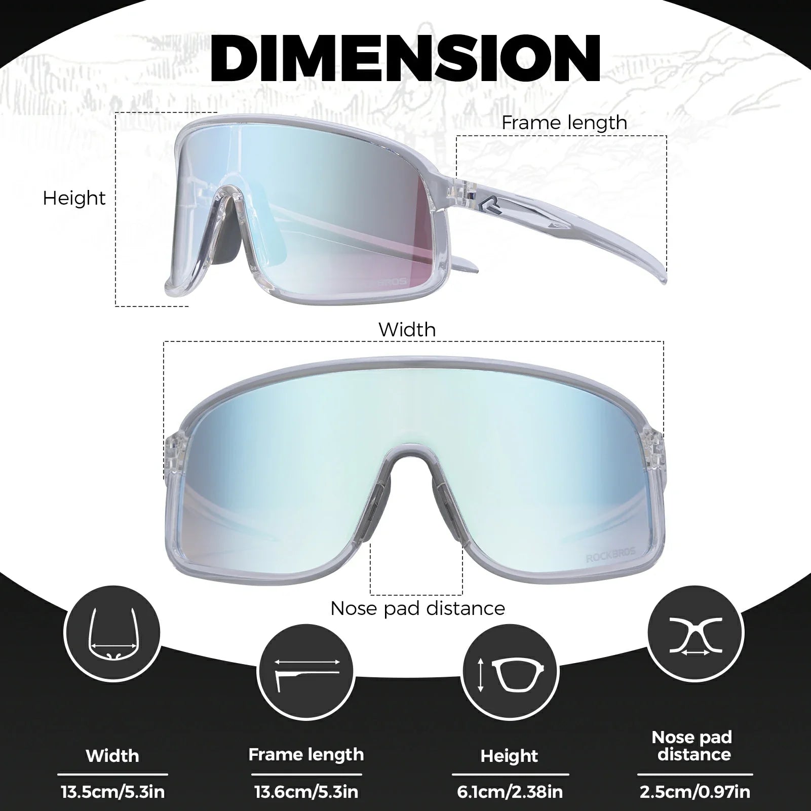 Polarized Photochromic Cycling Sunglasses