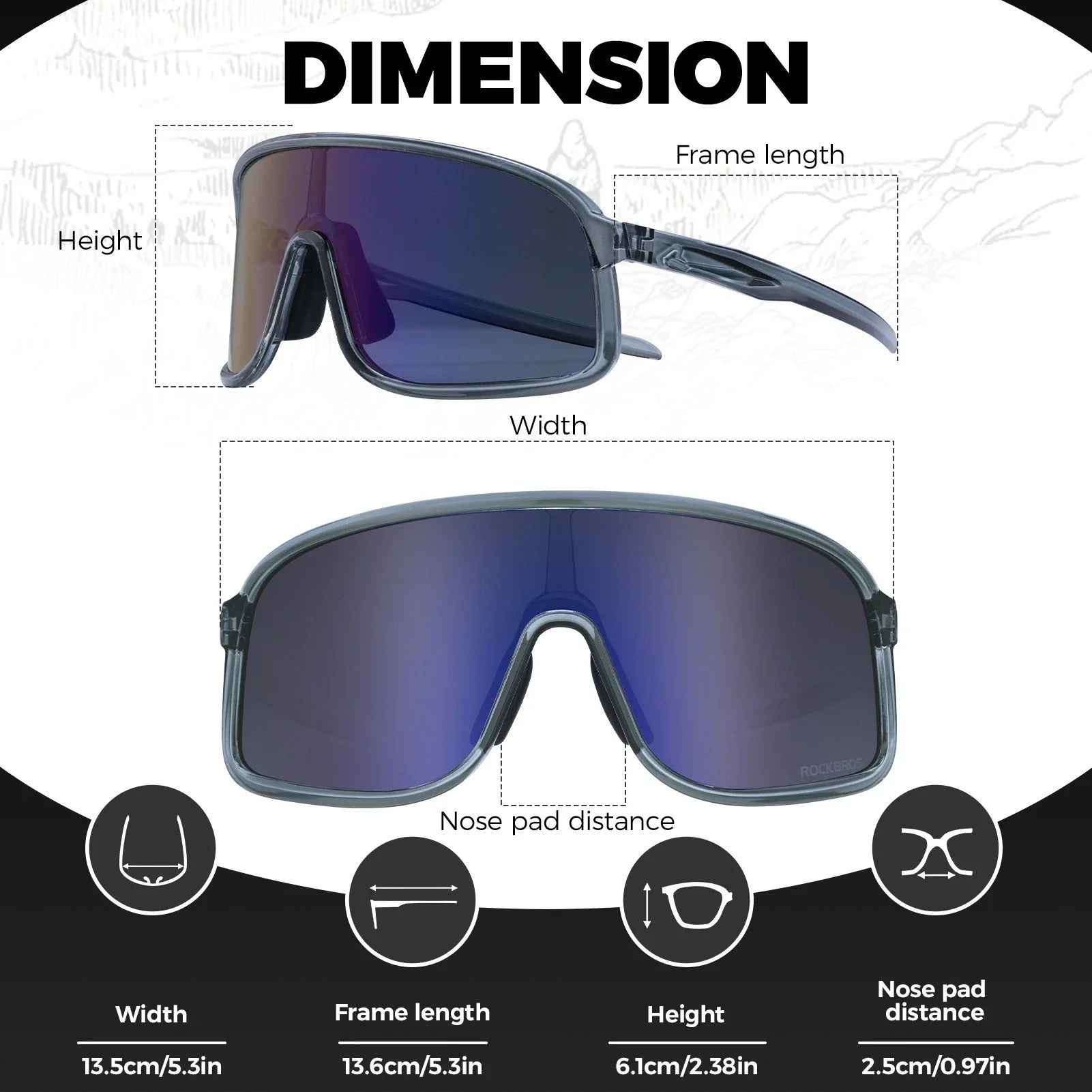 Polarized Photochromic Cycling Sunglasses