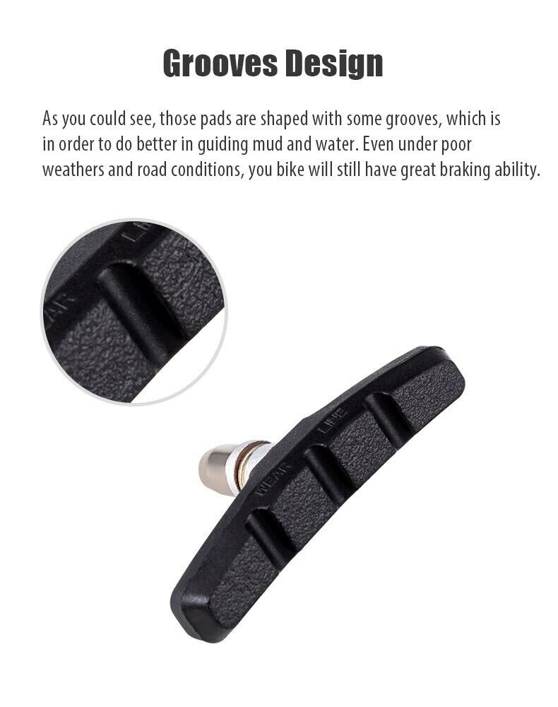 5 Pairs High Grade Cycling Bicycle Bike V Brake Pads 70mm Shoes Pads