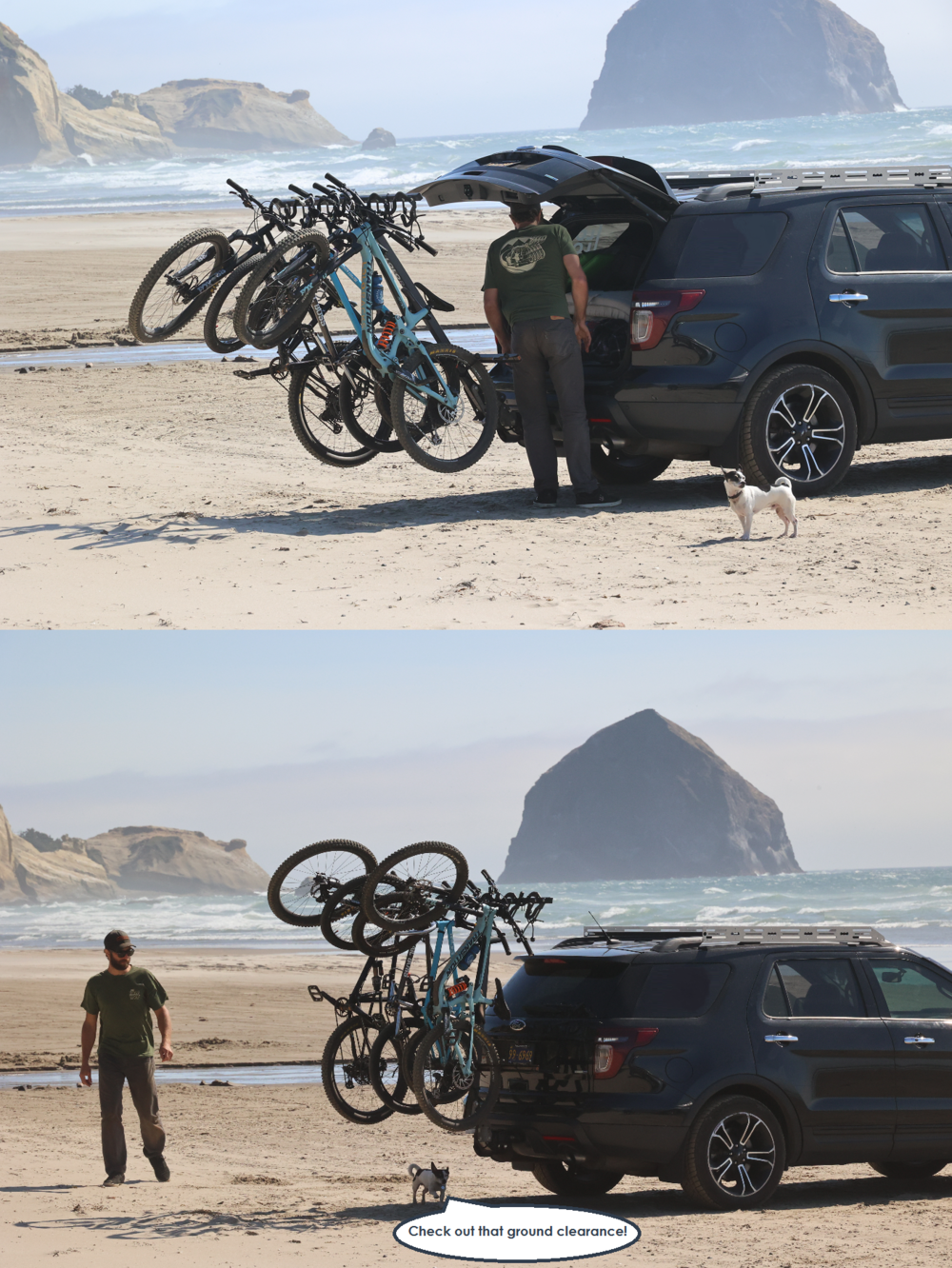 Lolo Racks 4 bike rack for 2" inch hitch with standard pull pin tilting