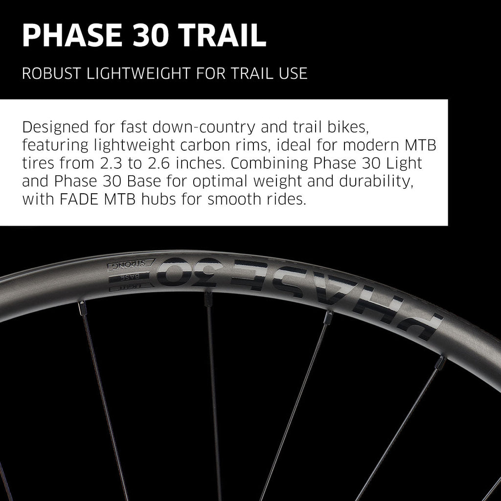 NEWMEN Wheelset - Phase 30 Enduro (Front Wheel - 29" 28h FADE SP 6B 15x110 / Rear Wheel 29" 28h FADE SP 6B 12x148 XD)