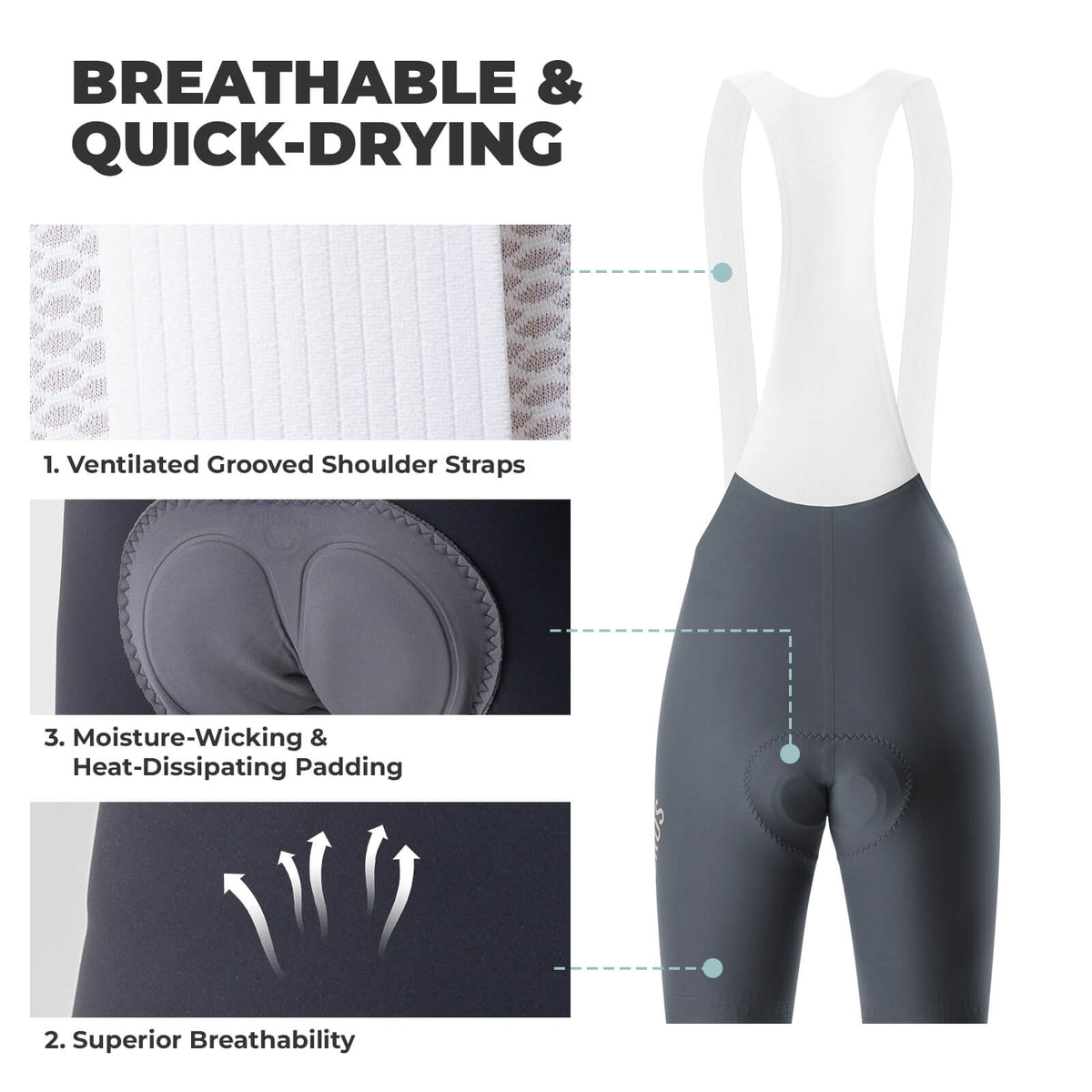 ROCKBROS DOLOMITI Pads Men’s Cycling Bib Shorts - YDDK008