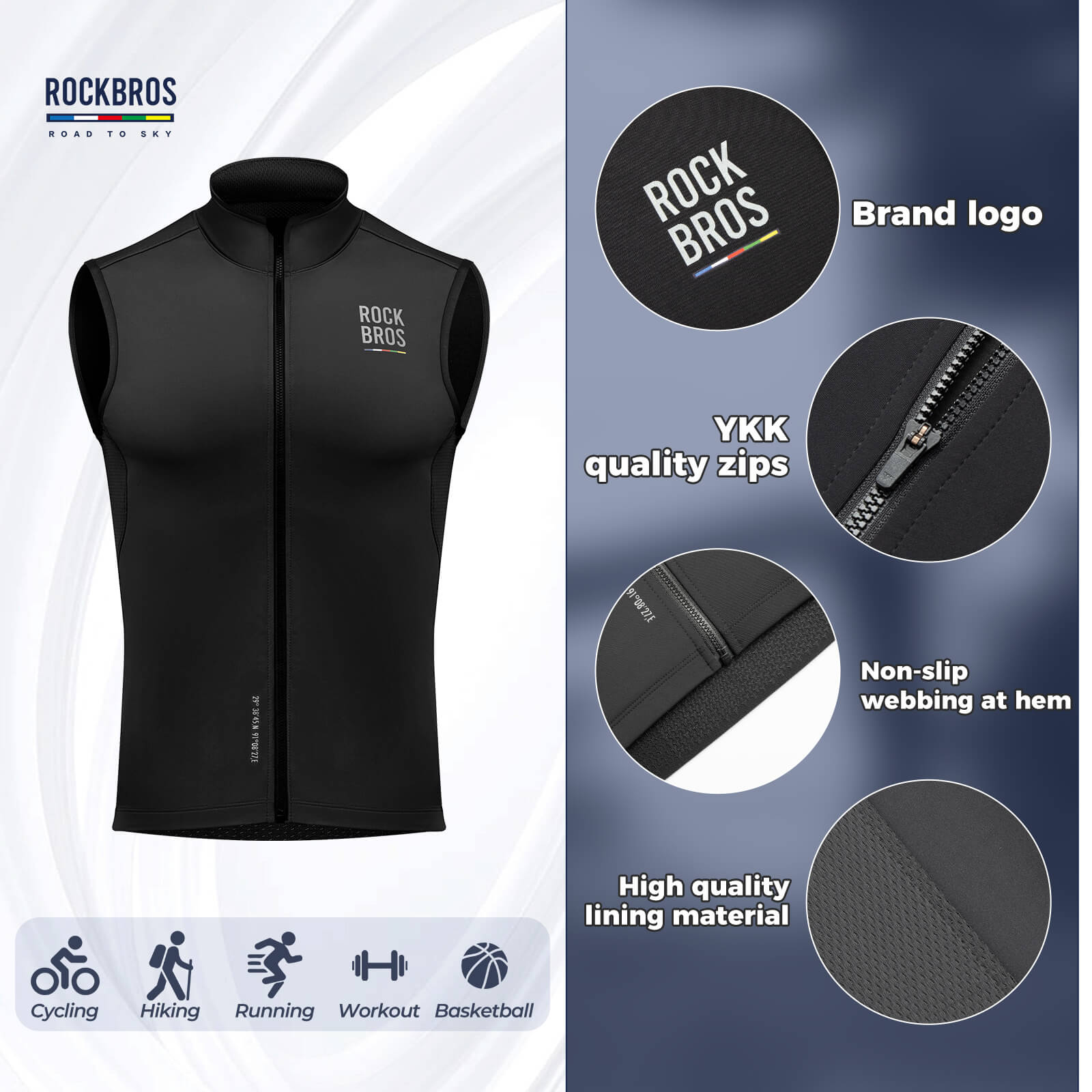 Men’s Cycling Vest - Windproof for Spring & Autumn