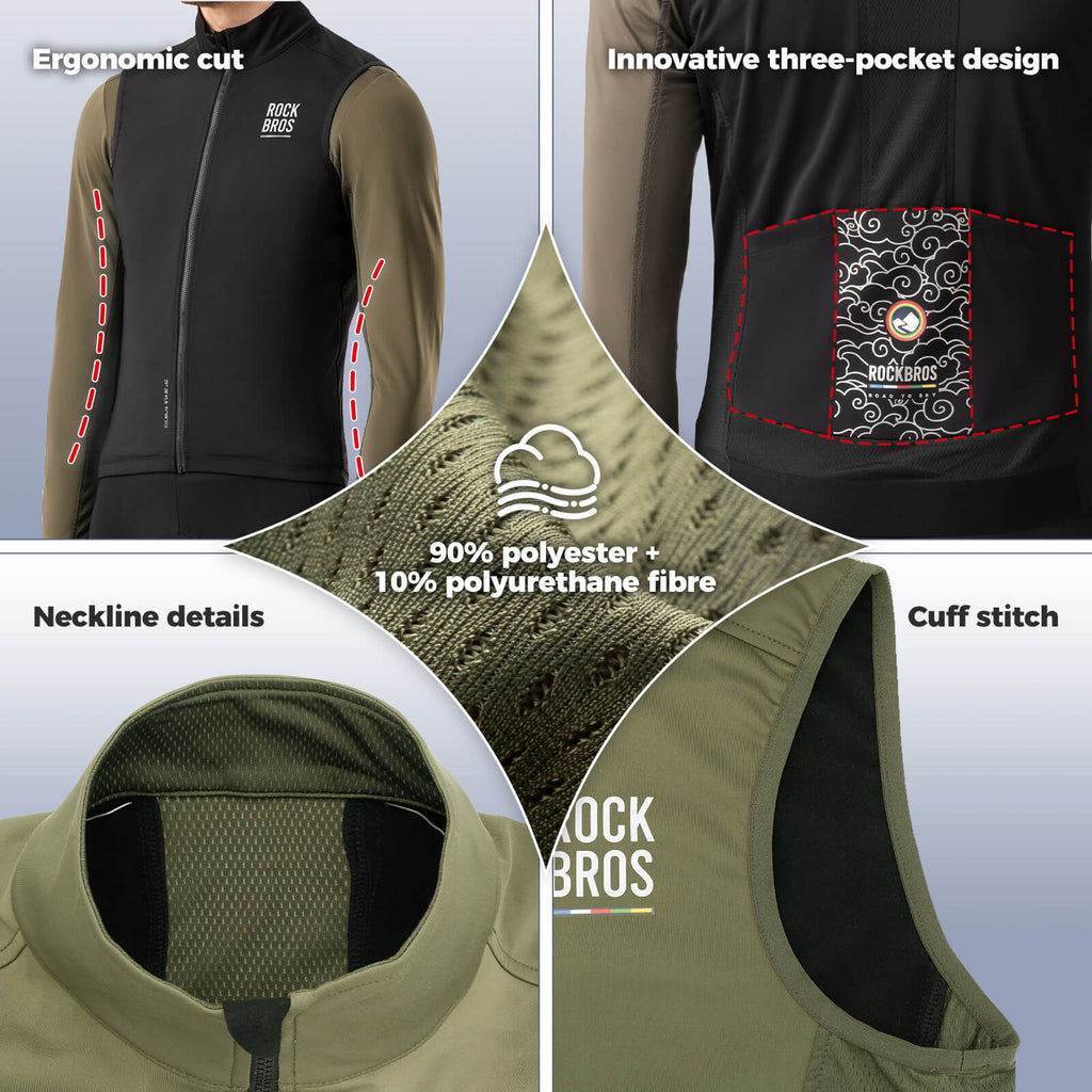 Men’s Cycling Vest - Windproof for Spring & Autumn