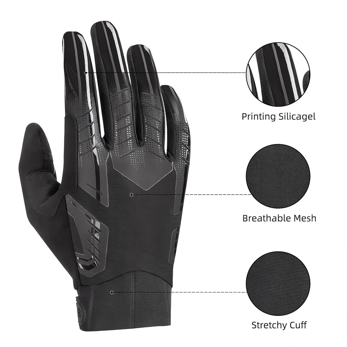 Winter Windproof Silicone Full-Finger Cycling Gloves