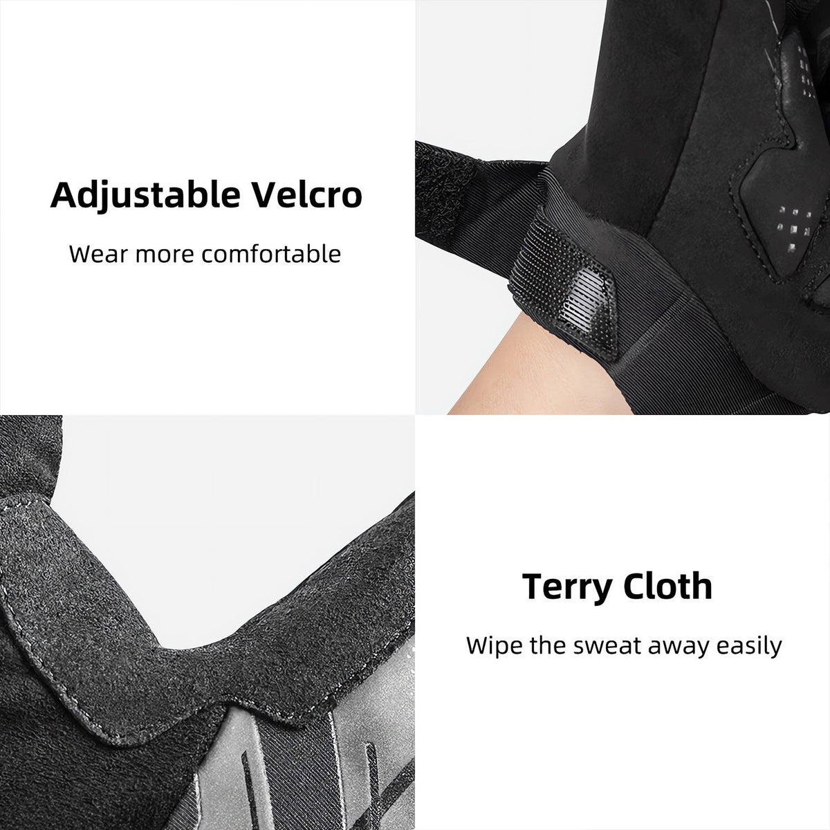 Winter Windproof Silicone Full-Finger Cycling Gloves