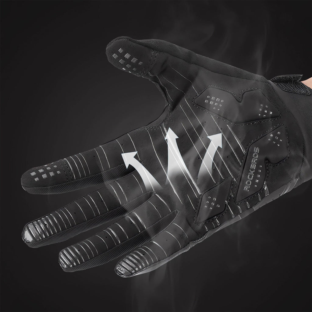 Winter Windproof Silicone Full-Finger Cycling Gloves