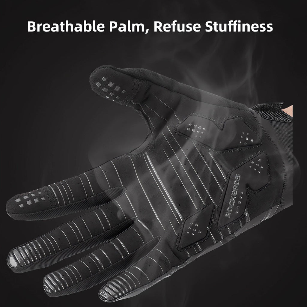 Winter Windproof Silicone Full-Finger Cycling Gloves