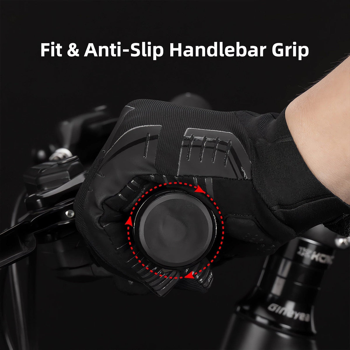 Winter Windproof Silicone Full-Finger Cycling Gloves