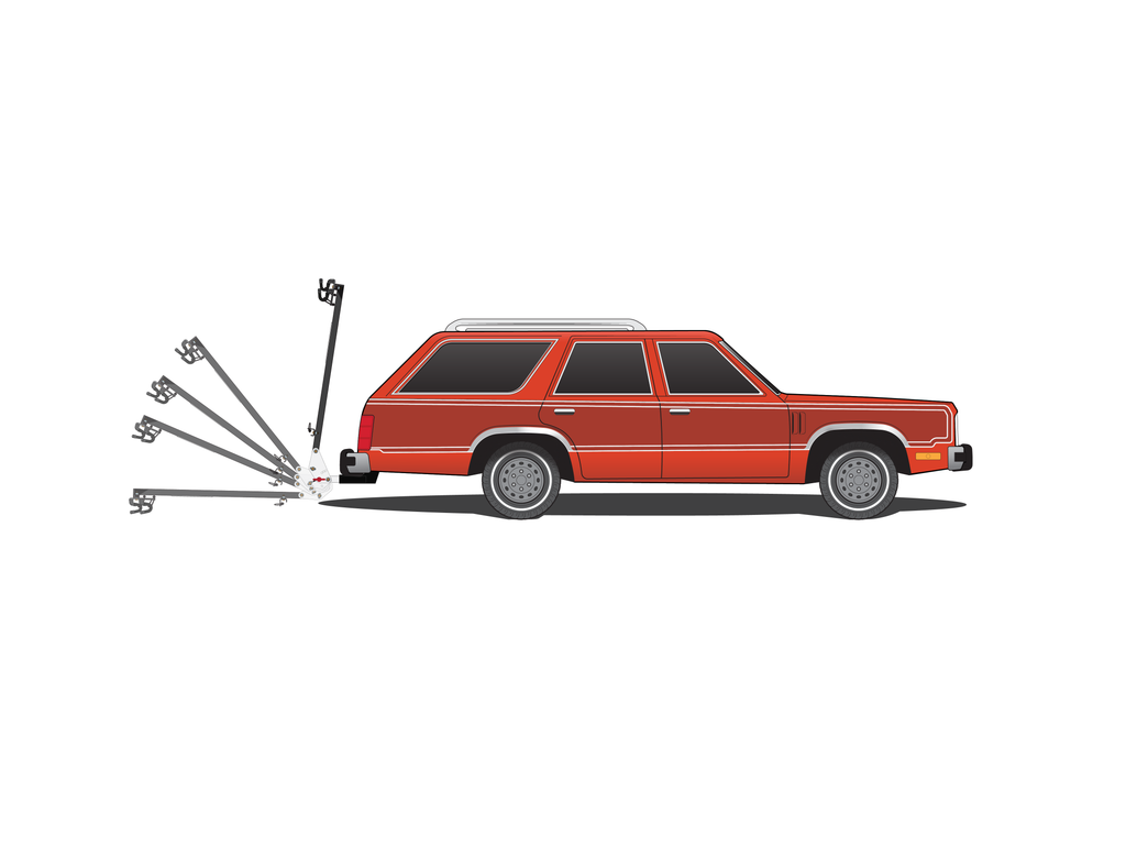 Lolo Racks 4 bike rack for 2" inch hitch with standard pull pin tilting