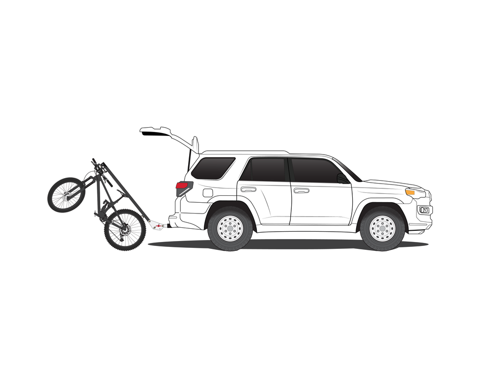 Lolo Racks 4 bike rack for 2" inch hitch with standard pull pin tilting