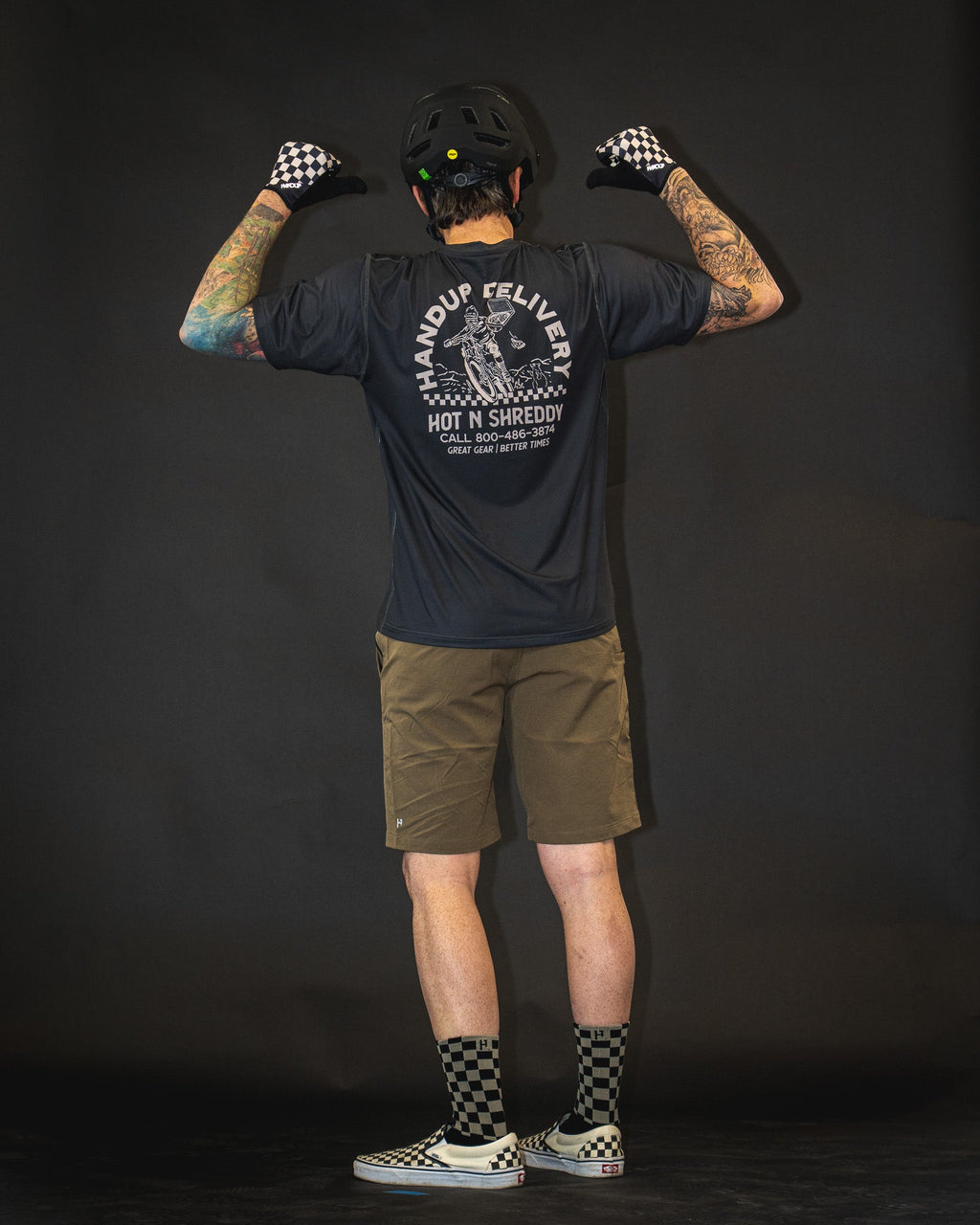 Gloves - Checkered Black/Tan