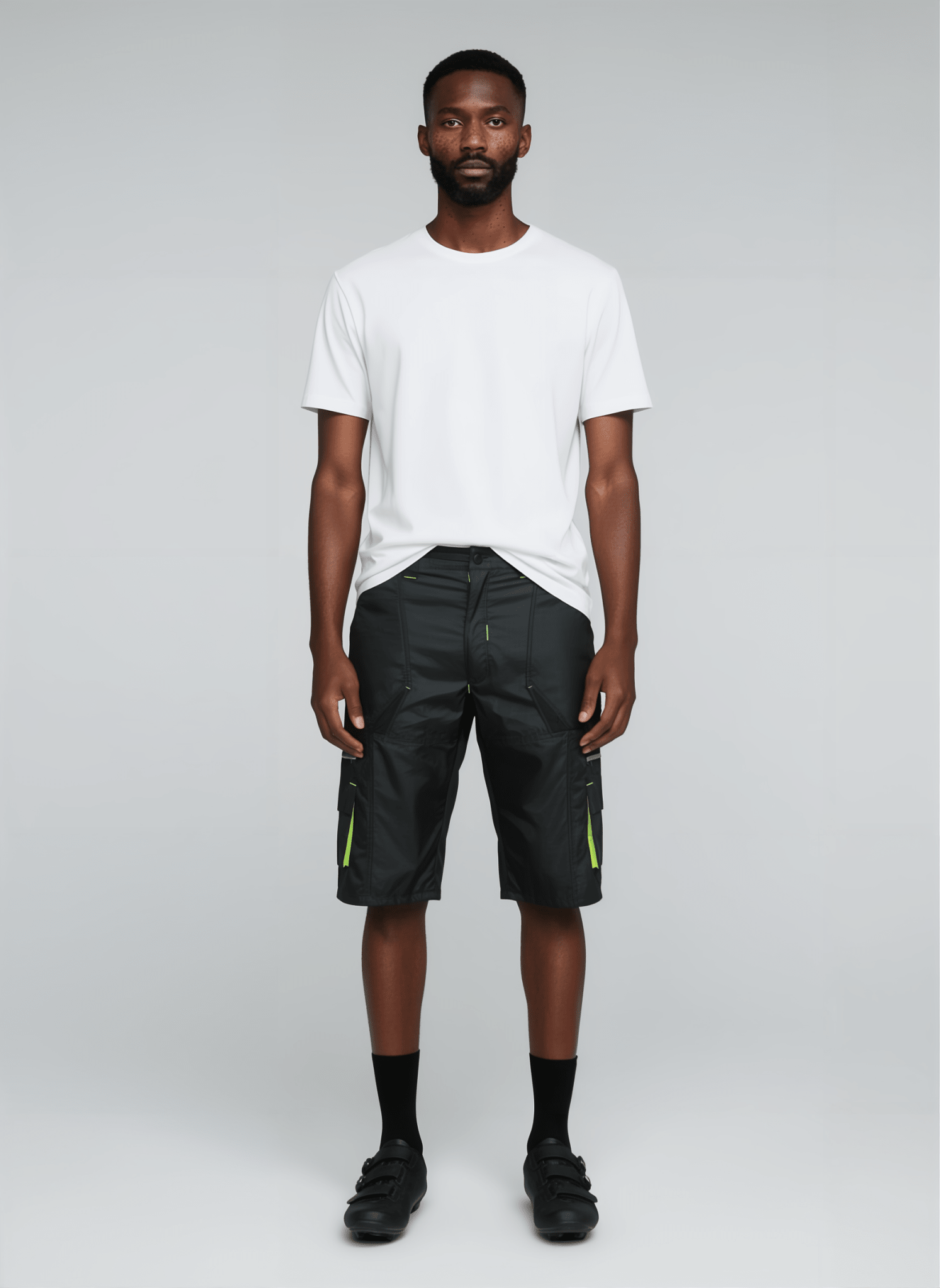 DK Gravel Shorts I — Long Baggy MTB Shorts (1/2 Pants) with 7 Pockets & Side Vents