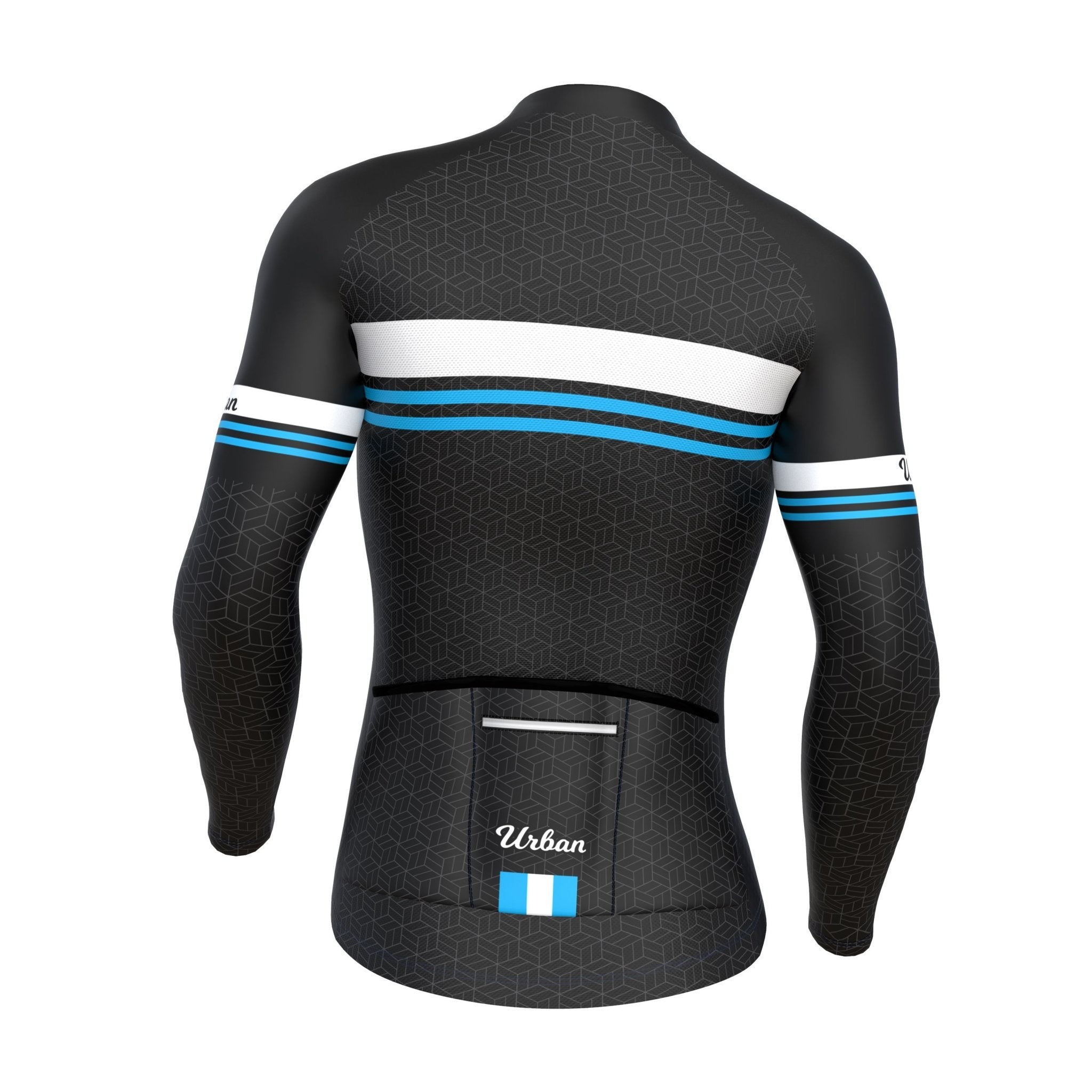 Urban Cycling Men’s Classic Black Long Sleeve Jersey & Cargo Bib Tights Kit – Comfort, Fit, and All-Season Performance