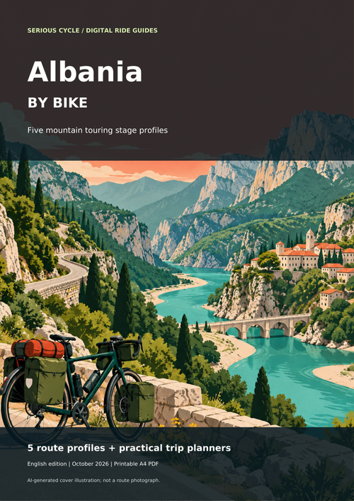 Albania by Bike: illustrated Serious Cycle guide cover