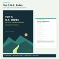Top 5 U.S. Rides PDF cover and actual printable day planner