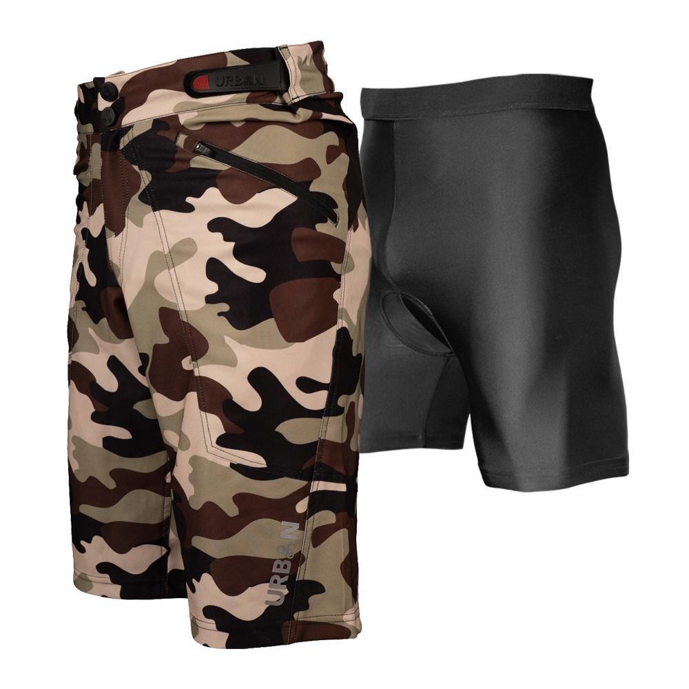 Youth MTB Shorts with Padded Undershorts | Shredder Kid's Camo Mountain Bike Shorts