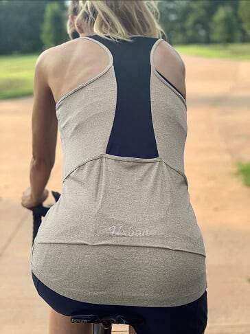 Urban Cycling Women’s Racerback Tank Top with Pockets – Lightweight, Breathable Performance for Cycling and Running